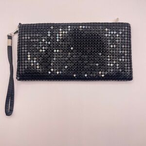 Elegant Black Sequin Clutch